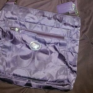 Purple Coach purse
